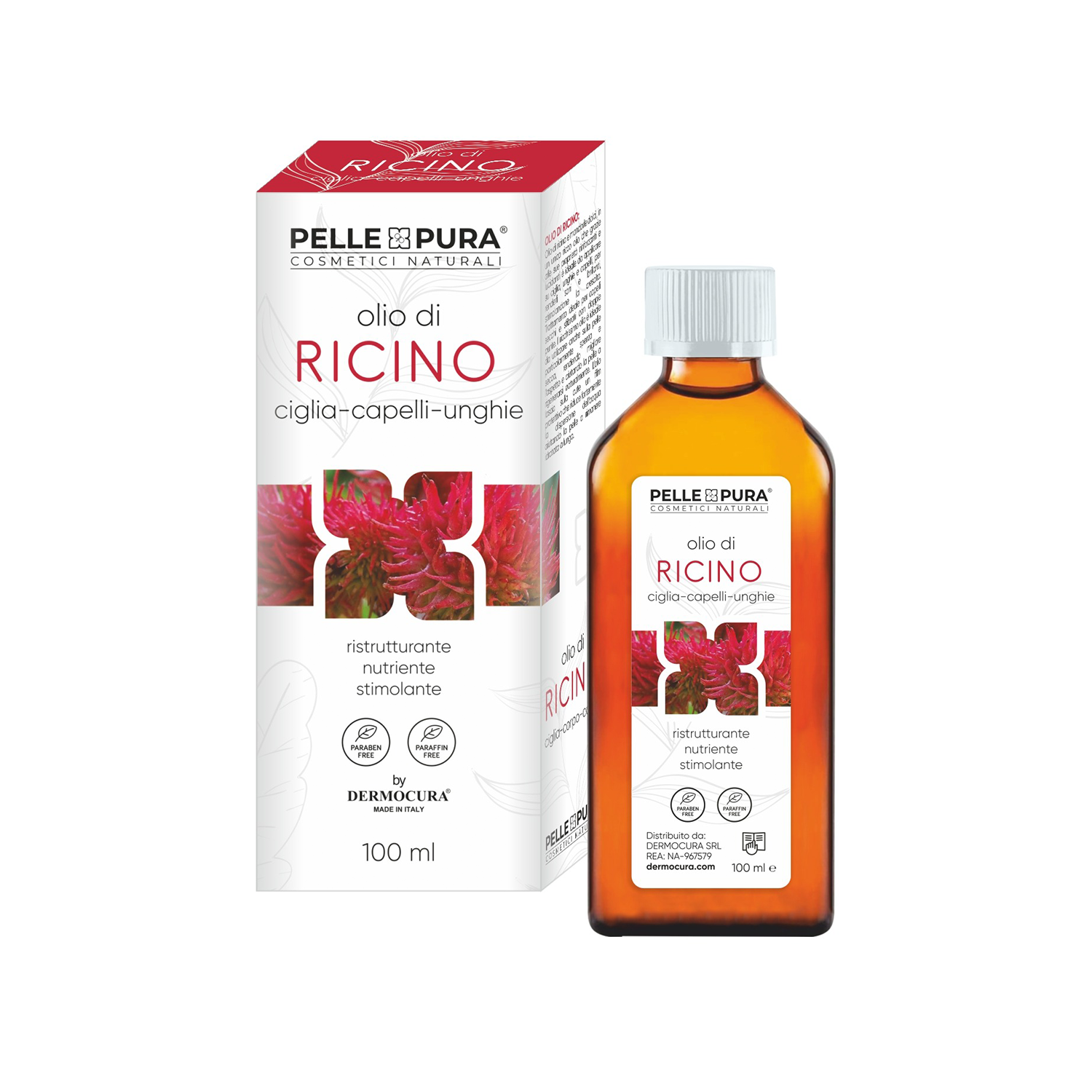 impacchi di olio di ricino