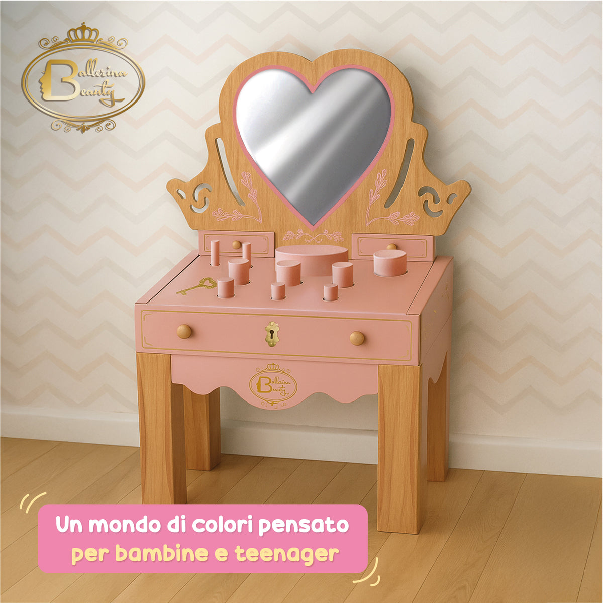 Ballerina Beauty - Postazione Trucco con 10 prodotti Make-Up e Accessori