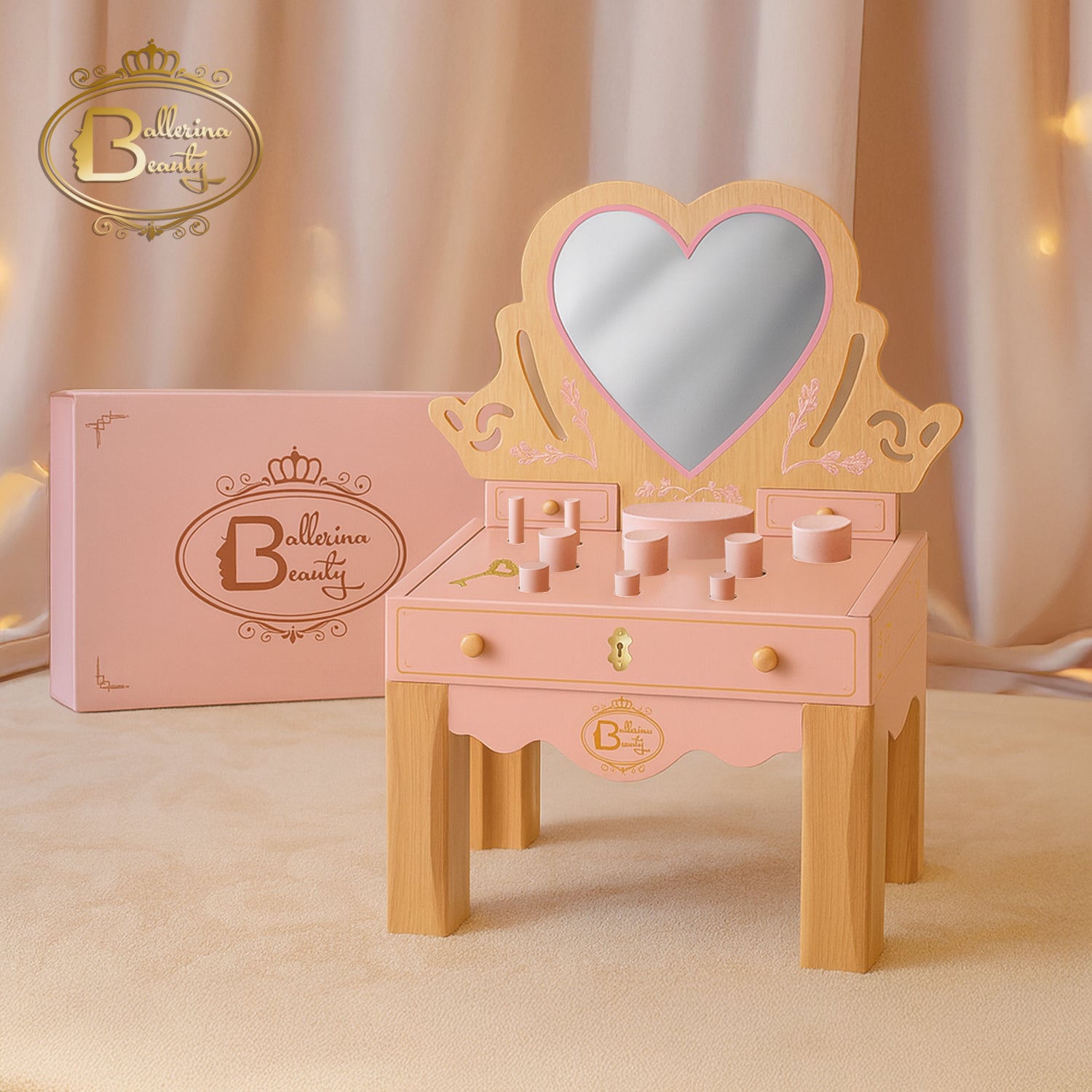 Ballerina Beauty - Postazione Trucco con 10 prodotti Make-Up e Accessori