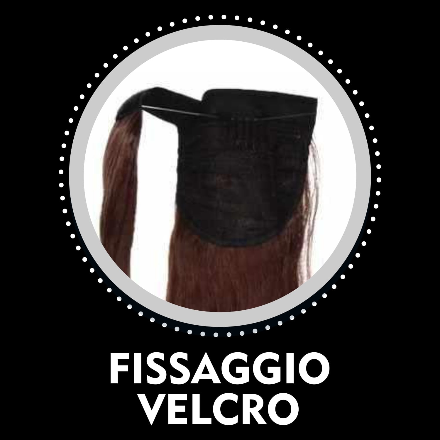 Capellissima - Coda Mossa 45cm Velcro