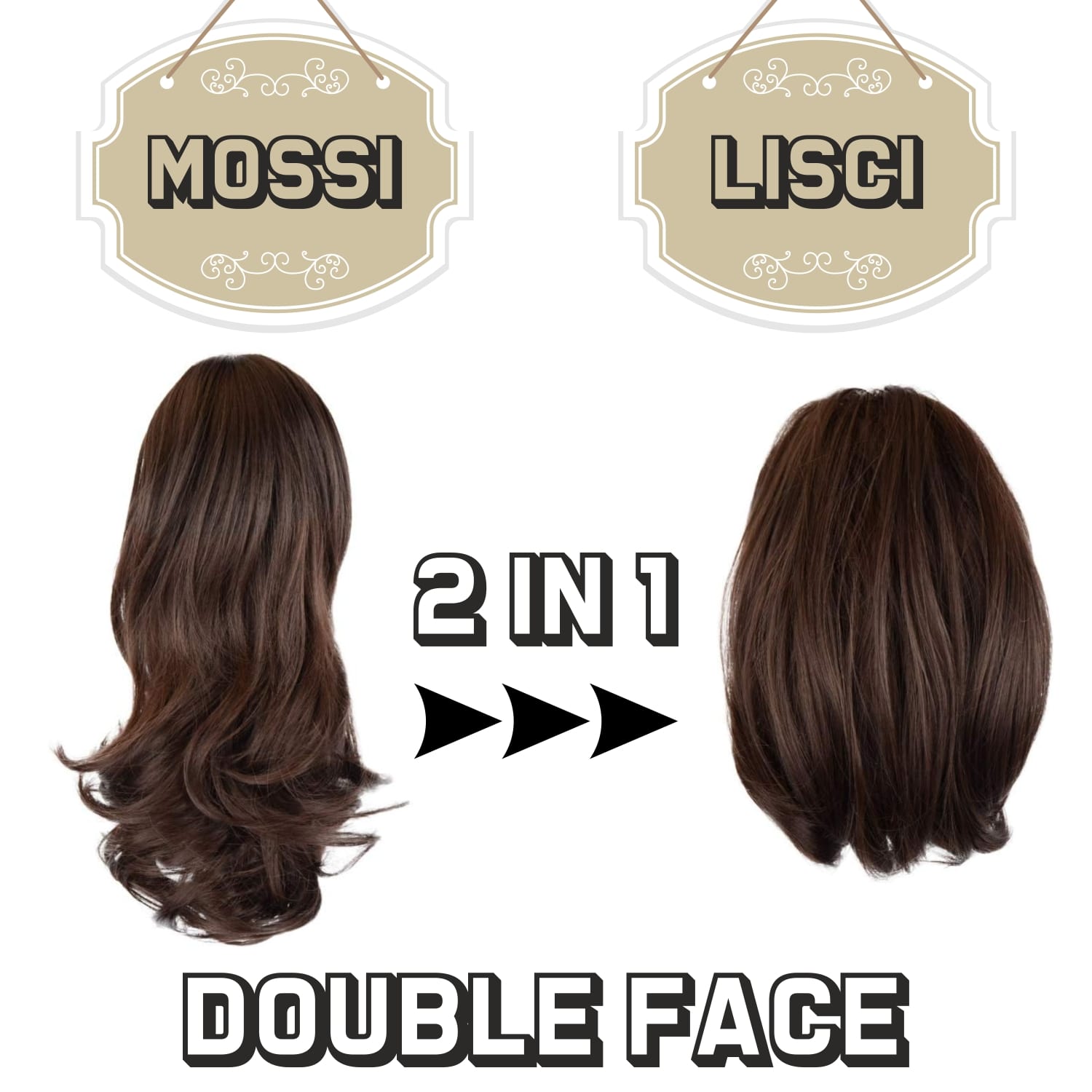 Capellissima - Coda Double Face 40/45cm Pinza