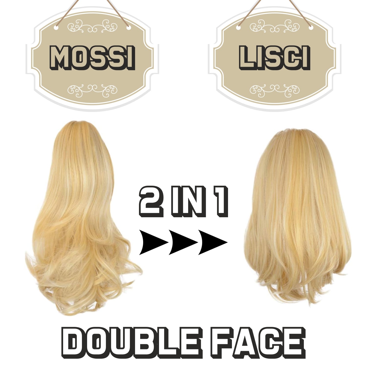 Capellissima - Coda Double Face 40/45cm Pinza