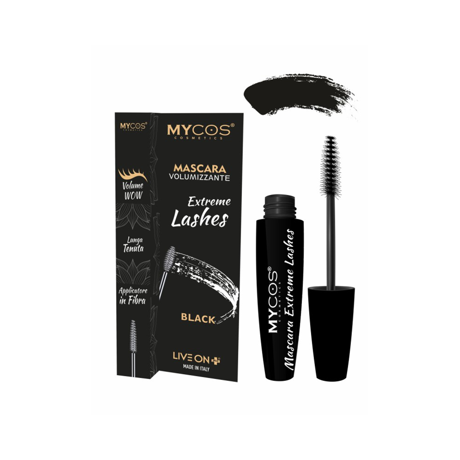Mycos Cosmetics - Mascara Volumizzante Extreme Lashes Nero