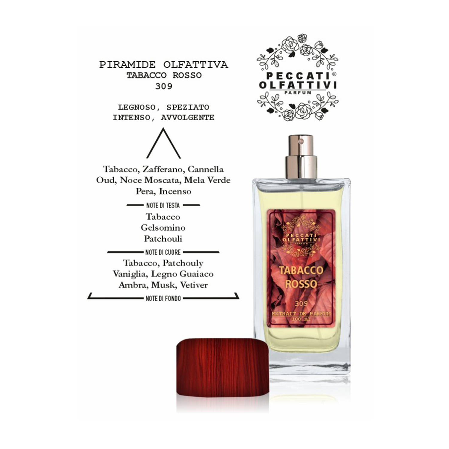 Peccati Olfattivi - Tabacco Rosso 309 Extrait de Parfum Luxury
