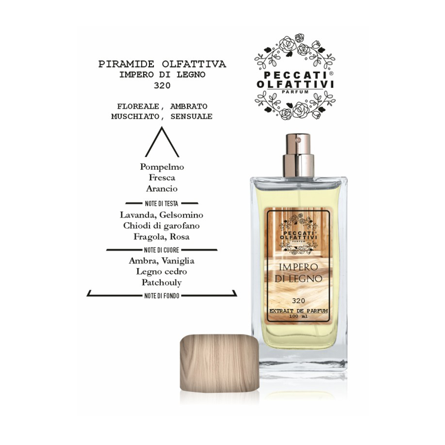Peccati Olfattivi - Impero di Legno 320 Extrait de Parfum Luxury