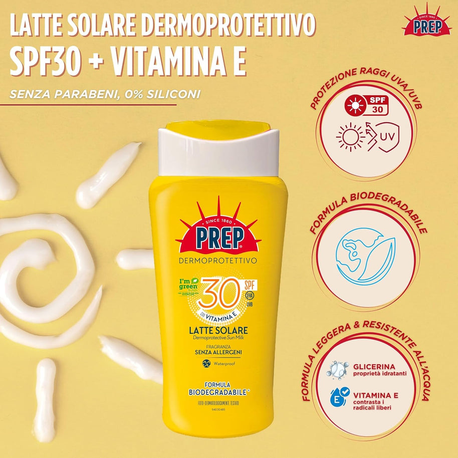 Prep - Latte Solare Dermoprotettivo SPF 30