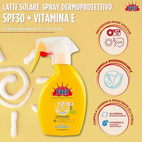 Prep - Latte Solare Dermoprotettivo SPF 30 Spray