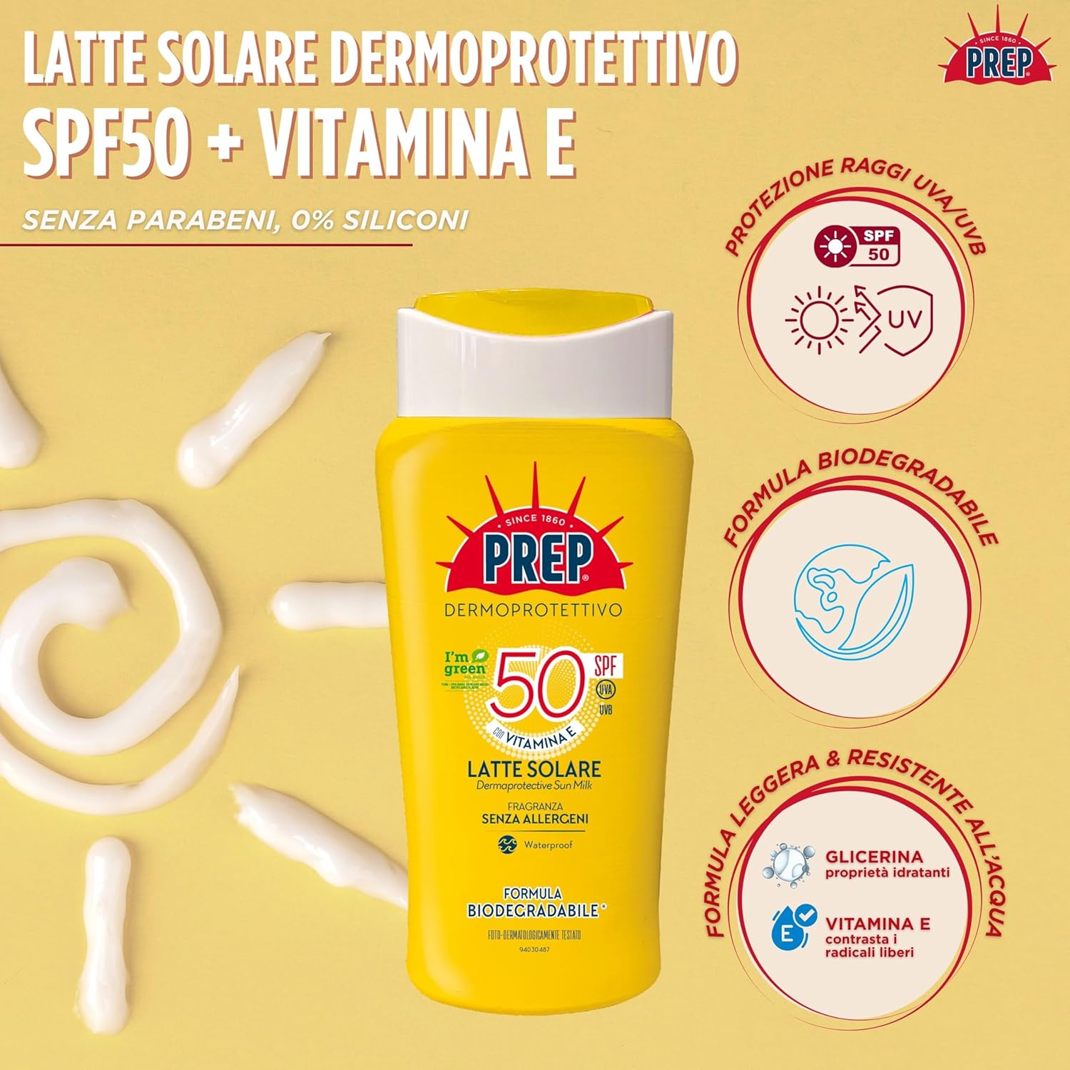 Prep - Latte Solare Dermoprotettivo SPF 50