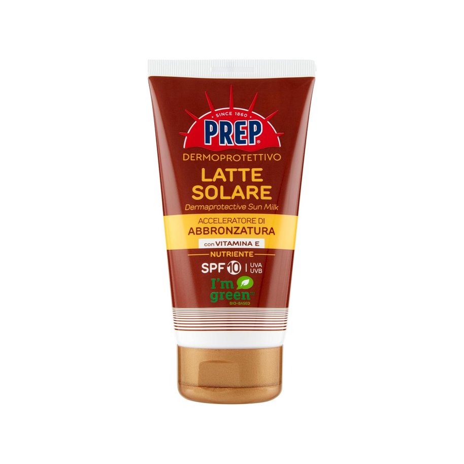 Prep - Latte Solare Dermoprotettivo SPF 10 Accelerature di Abbronzatura