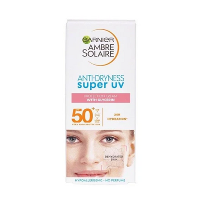 Garnier Ambre Solaire Crema Viso Protettiva Glicerina SPF 50+