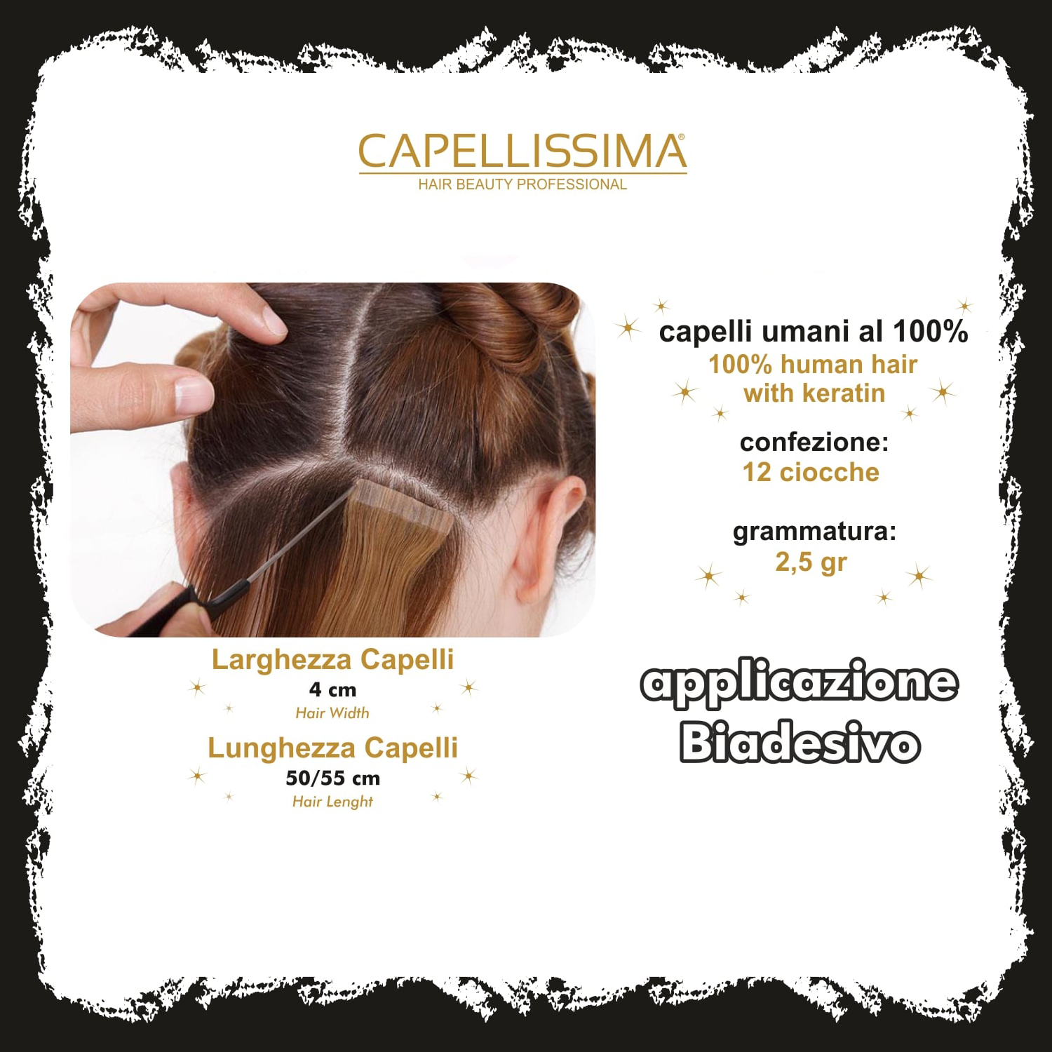 Capellissima Remy Extension with Double Sided Tape