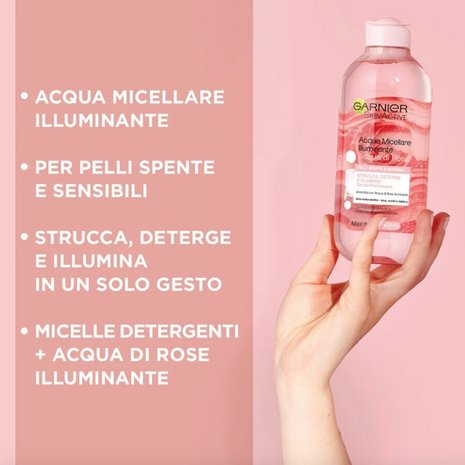 Garnier - Acqua Micellare Illuminante Acqua di Rose