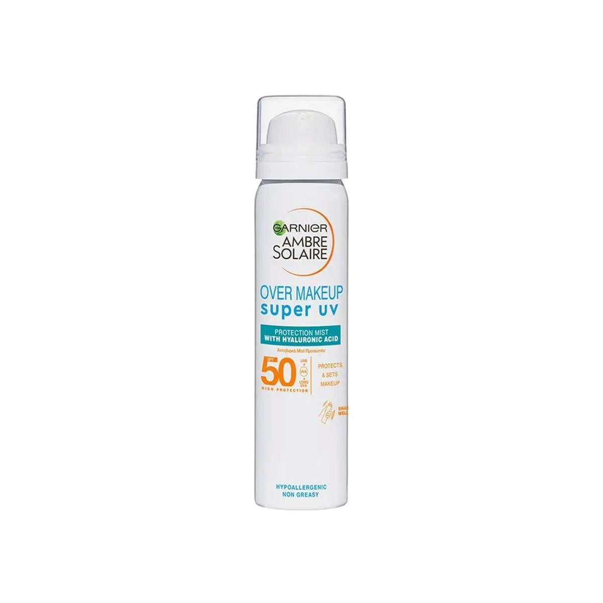 Garnier Ambre Solaire Over Make-Up Spray Viso Protettivo SPF 50